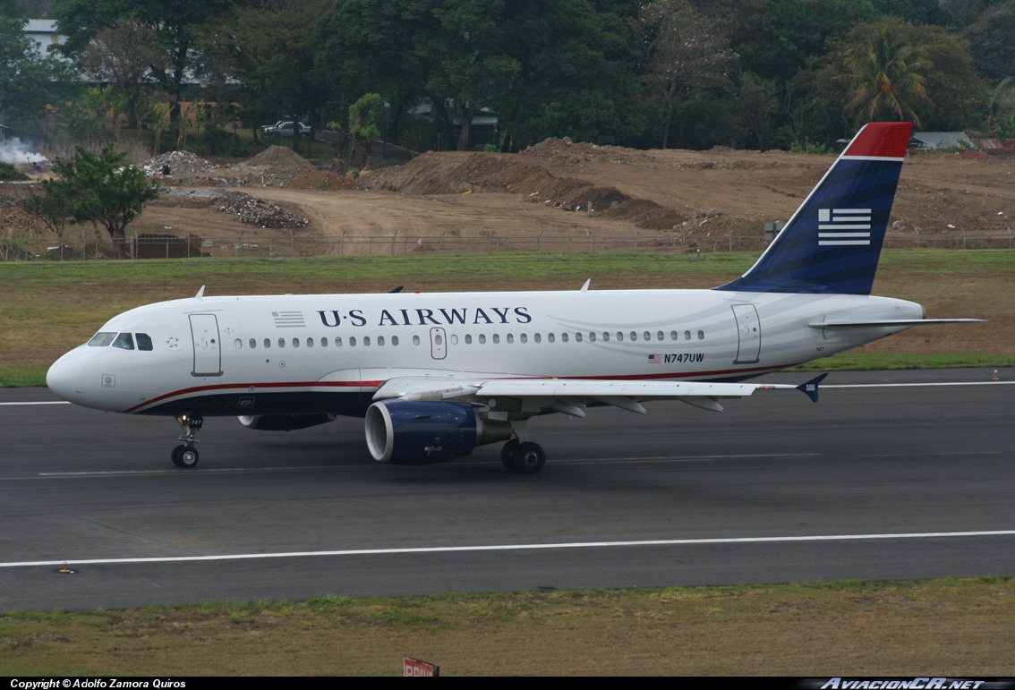 N747UW - Airbus A319-112 - US Airways