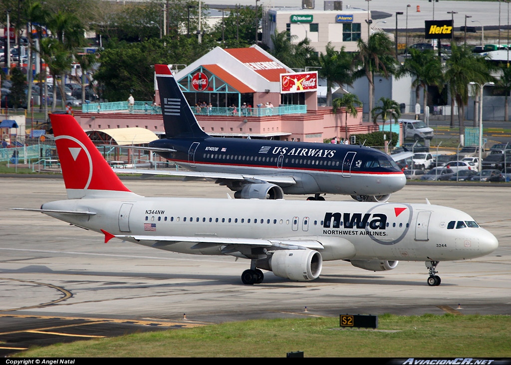 N344NW - Airbus A320-212 - Northwest Airlines