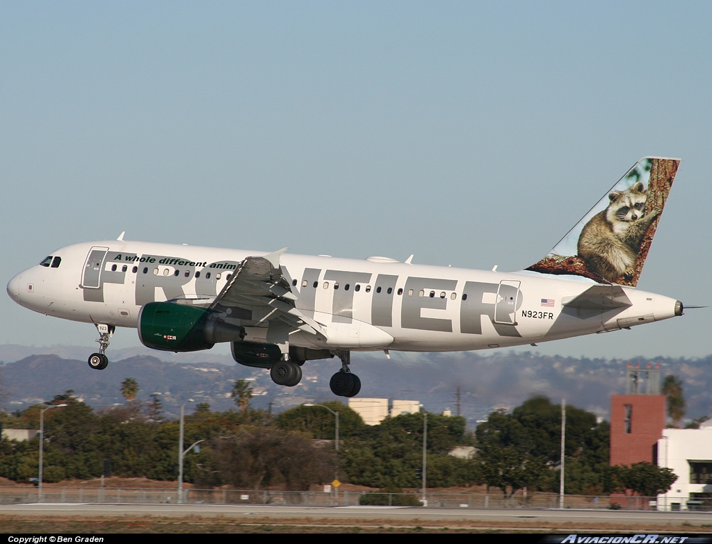 N923FR - Airbus A319-211 - Frontier Airlines