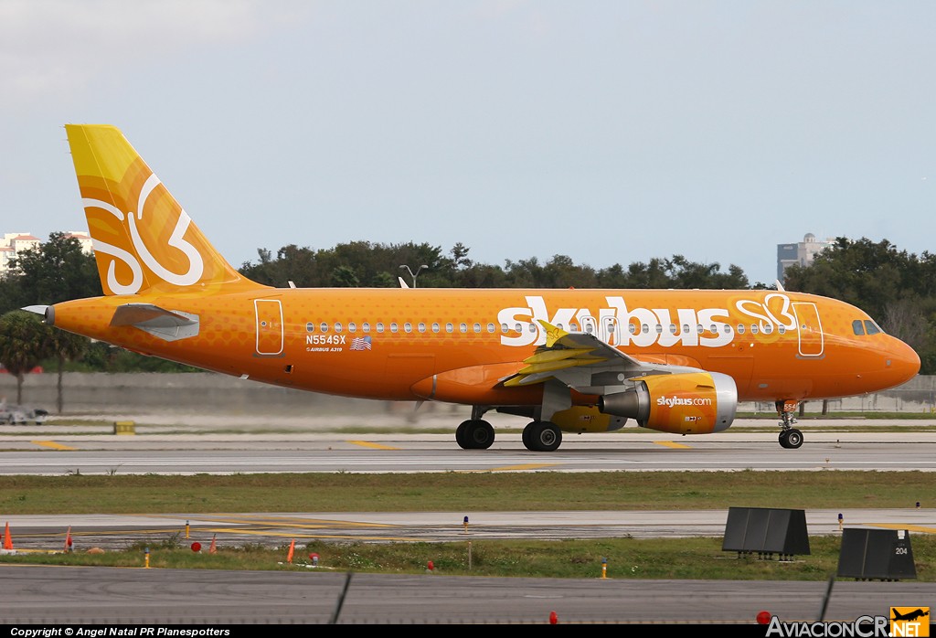 N554SX - Airbus A319-112 - Skybus Airlines