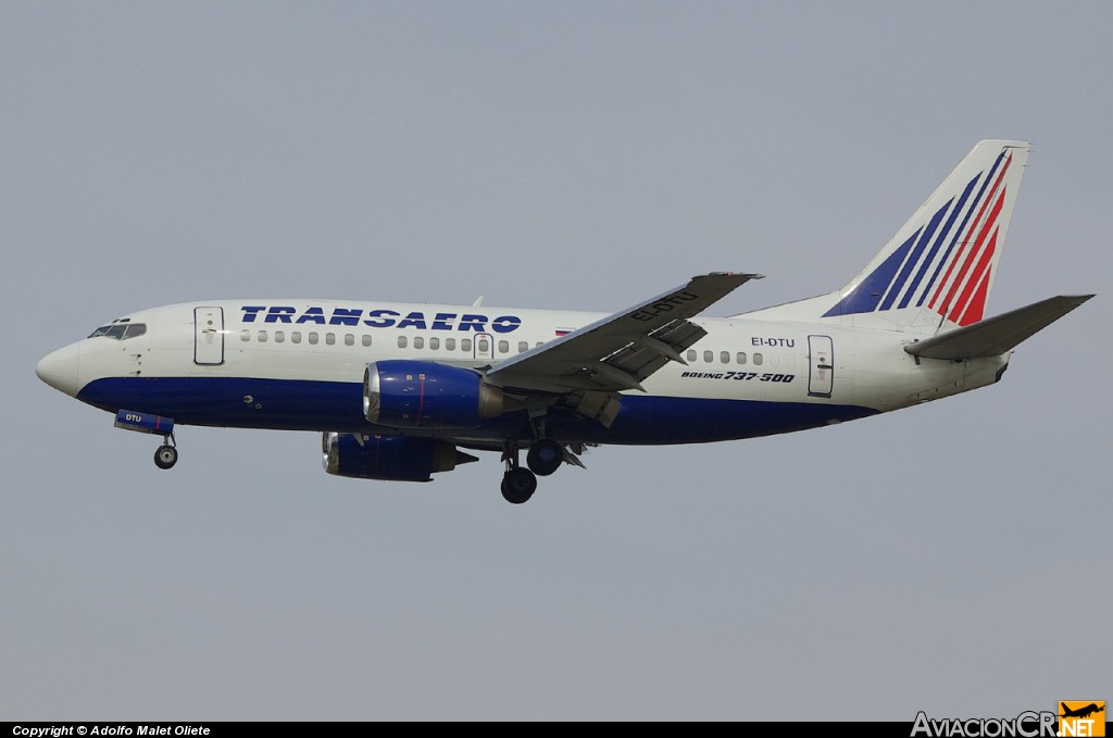EI-DTU - Boeing 737-500 (GenÃ©rico) - Transaero Airlines
