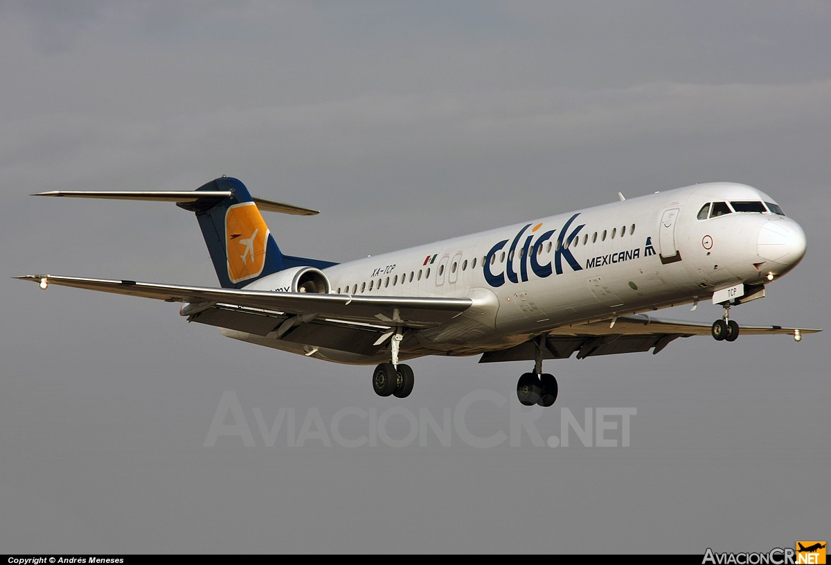 XA-TCP - Fokker 100 - Click de Mexicana