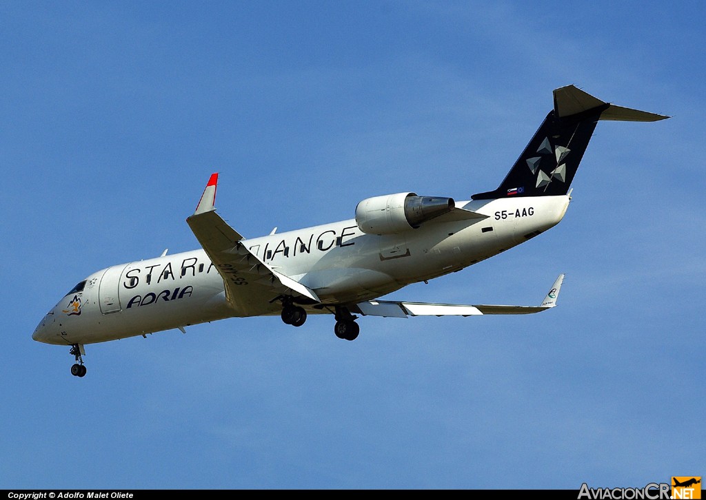S5-AAG - Canadair CL-600-2B19 Regional Jet CRJ-200 - Adria Airways