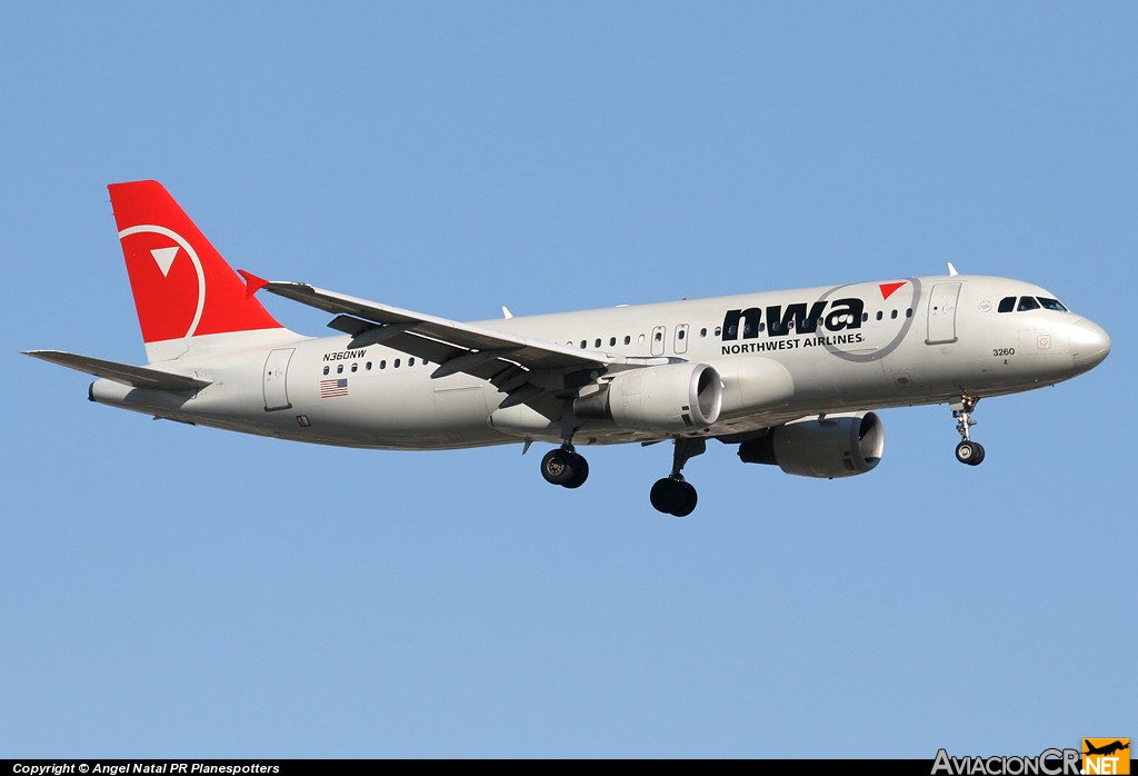 N360NW - Airbus A320-212 - Northwest Airlines