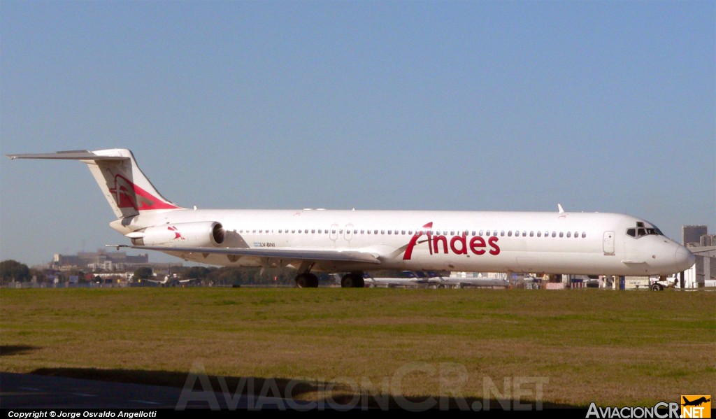 LV-BNI - McDonnell Douglas MD-83 (DC-9-83) - Andes Líneas Aéreas