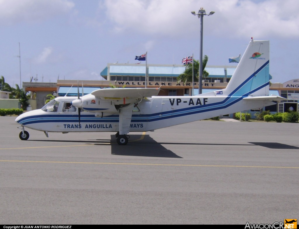 VP-AAF - Britten-Norman BN-2B-21 Islander - Trans Anguilla Airways
