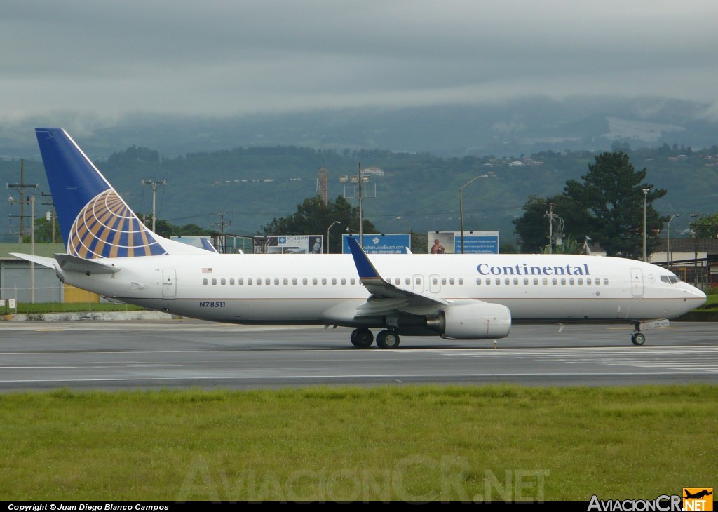N78511 - Boeing 737-824 - Continental Airlines
