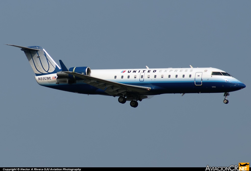 N593ML - Canadair CL-600-2B19 Regional Jet CRJ-200LR - United Express (Mesa Airlines)