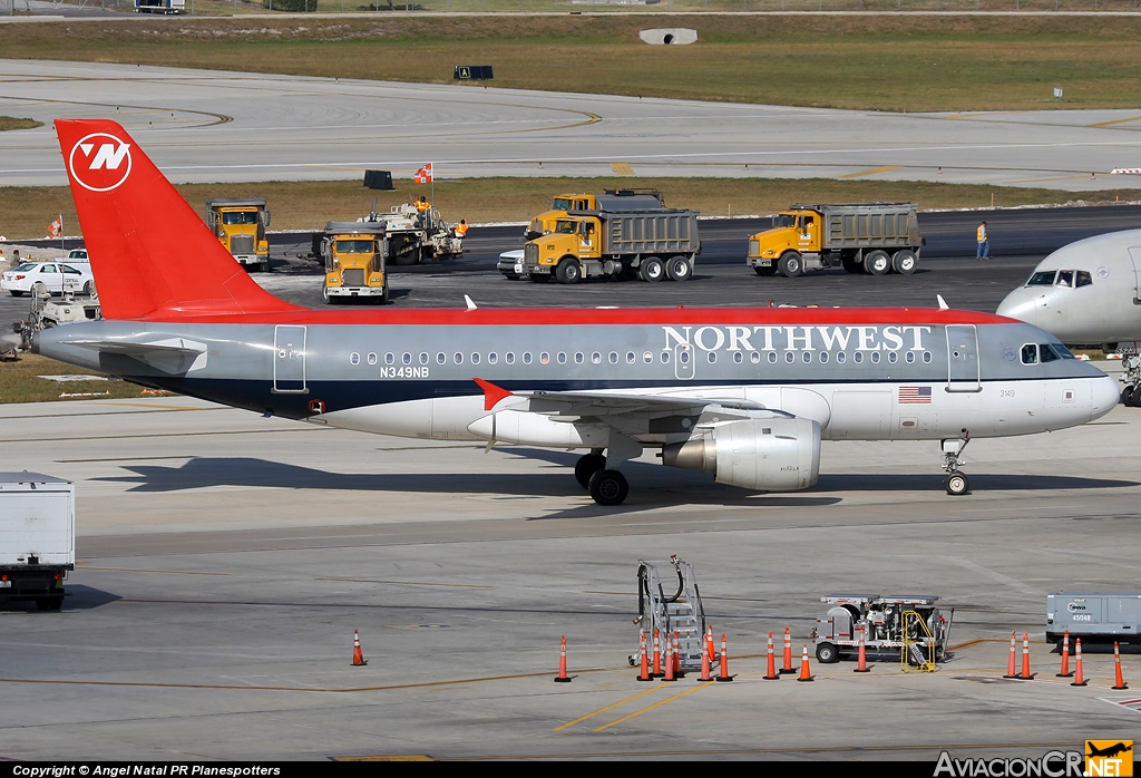 N349NB - Airbus A319-114 - Northwest Airlines