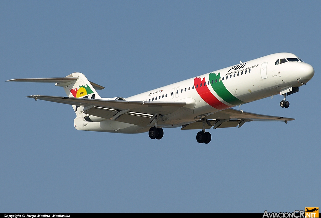 CS-TPE - Fokker 100 - Portugalia Airlines