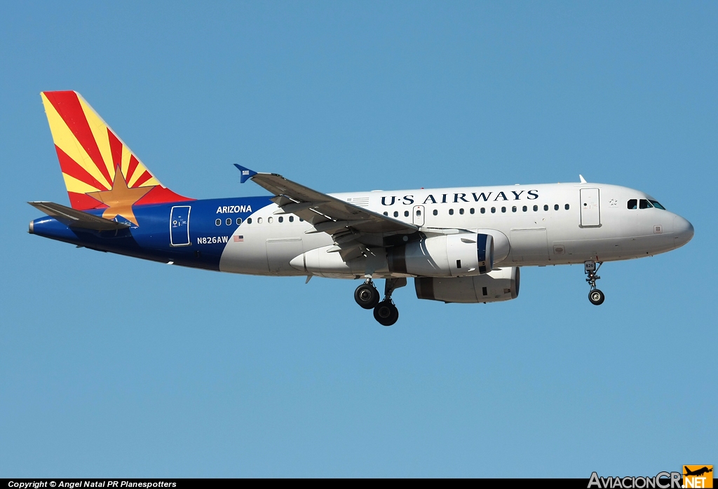 N826AW - Airbus A319-132 - US Airways