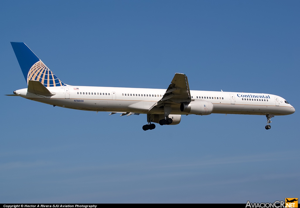 N78866 - Boeing 757-33N - Continental Airlines