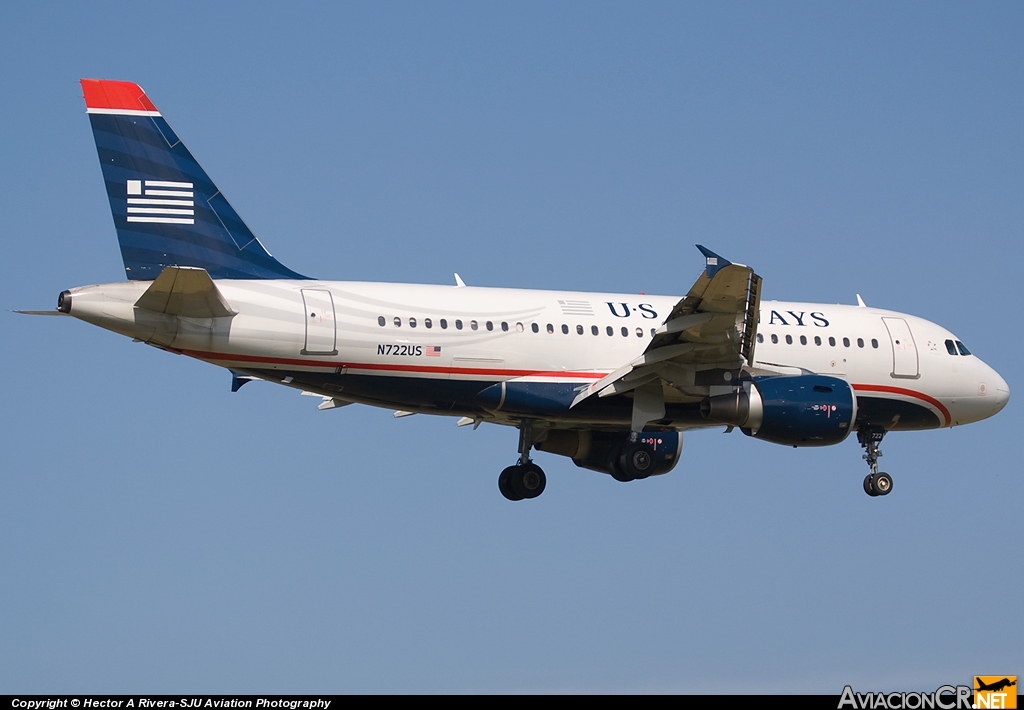 N722US - Airbus A319-112 - US Airways