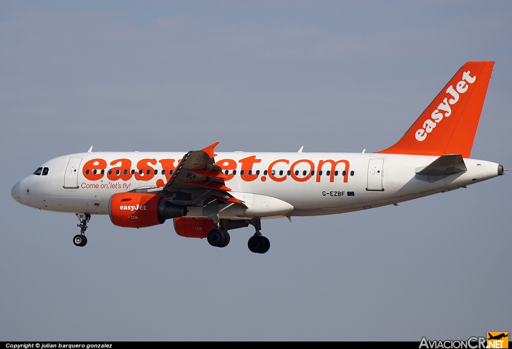 G-EZBF - Airbus A319-111 - EasyJet Airlines