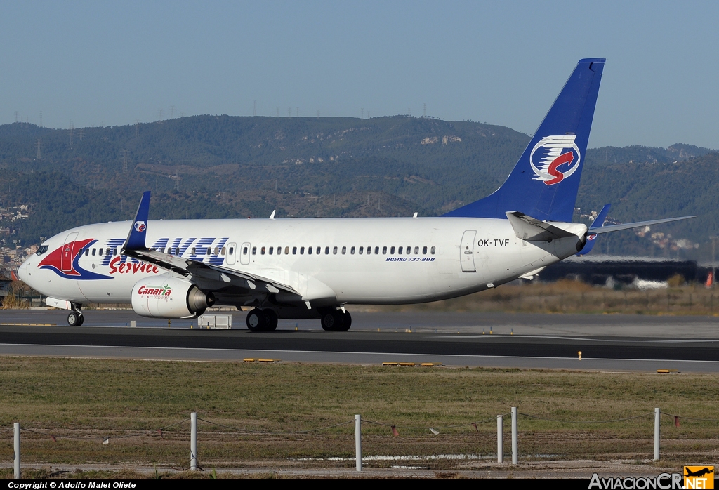 OK-TVF - Boeing 737-8FH - Travel Service
