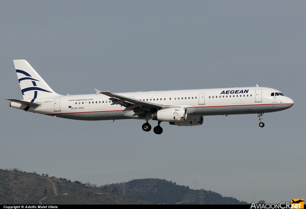 SX-DVO - Airbus A321-232 - Aegean Airlines