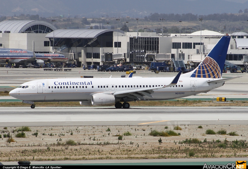 N33292 - Boeing 737-824 - Continental Airlines