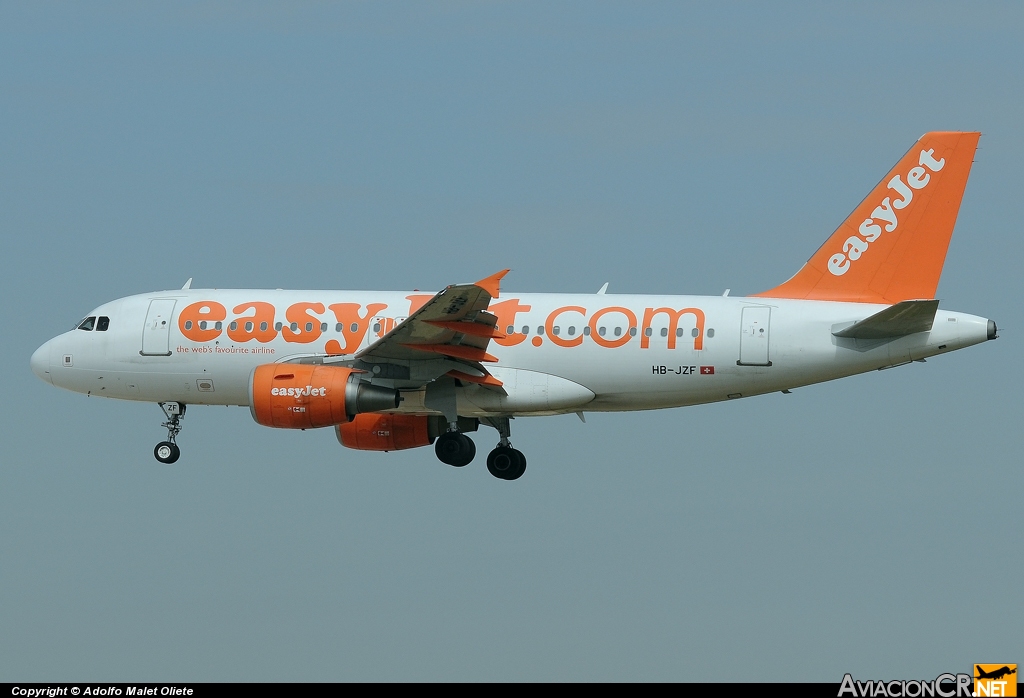 HB-JZF - Airbus A319-111 - EasyJet Airline