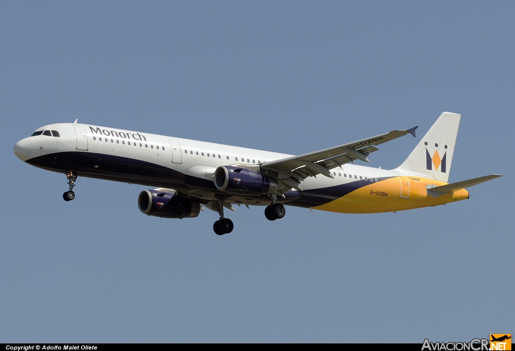 G-OZBH - Airbus A321-231 - Monarch Airlines