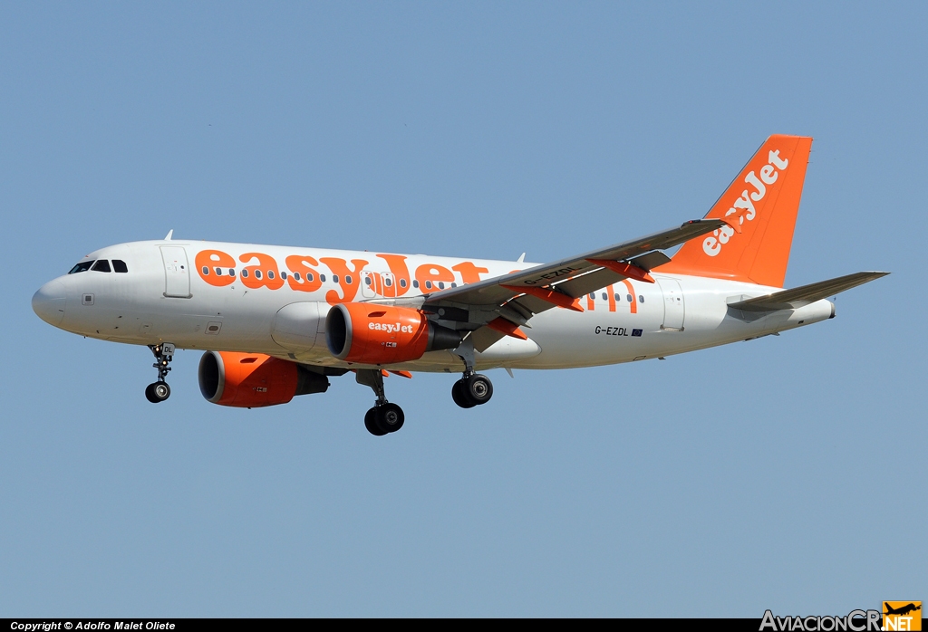 G-EZDL - Airbus A319-111 - EasyJet Airline