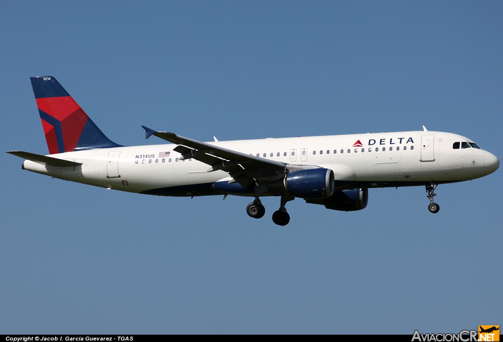 N314US - Airbus A320-211 - Delta Air Lines