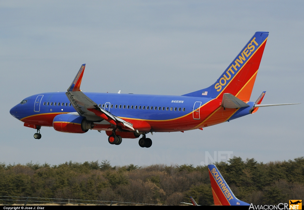 N416WN - Boeing 737-7H4 - Southwest Airlines