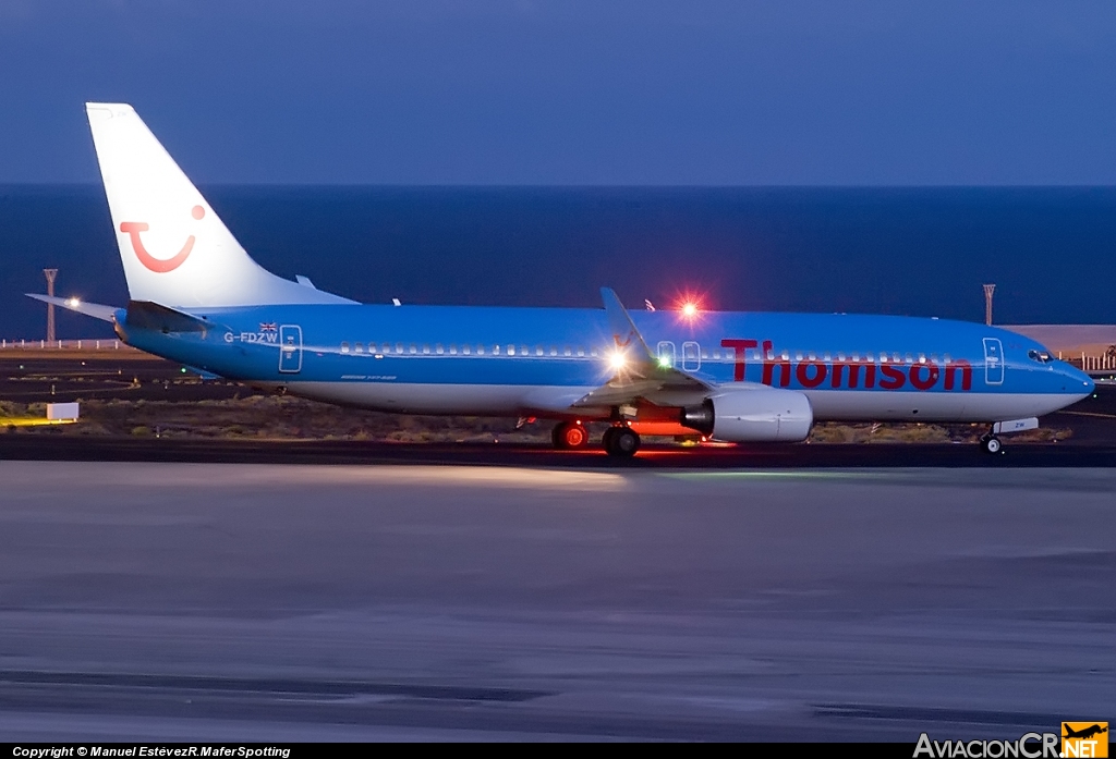 G-FDZW - Boeing 737-8K5 - Thomsonfly