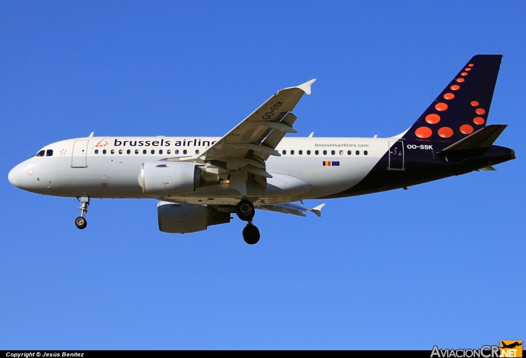 OO-SSK - Airbus A319-112 - Brussels airlines