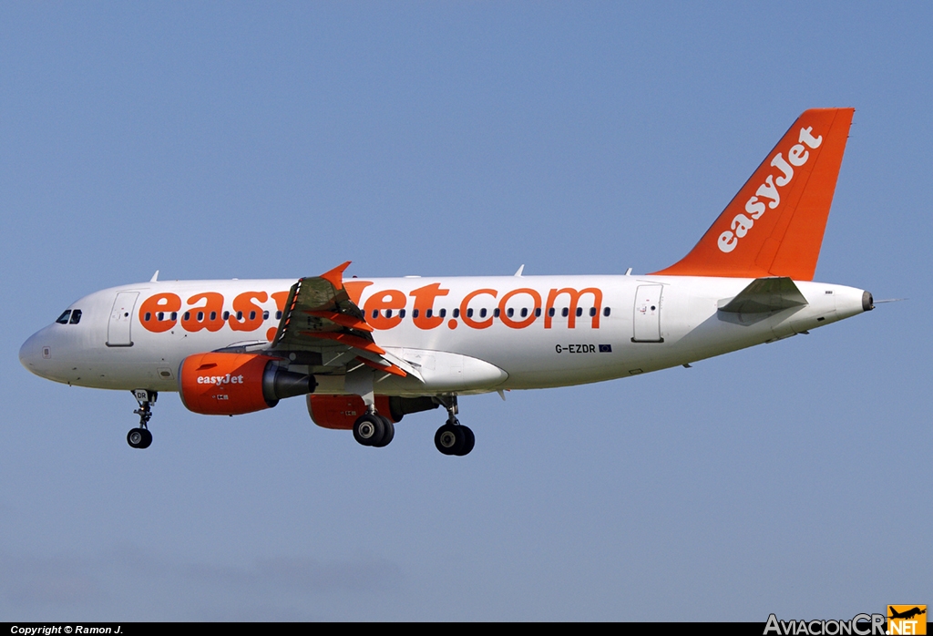 G-EZDR - Airbus A319-111 - EasyJet Airline