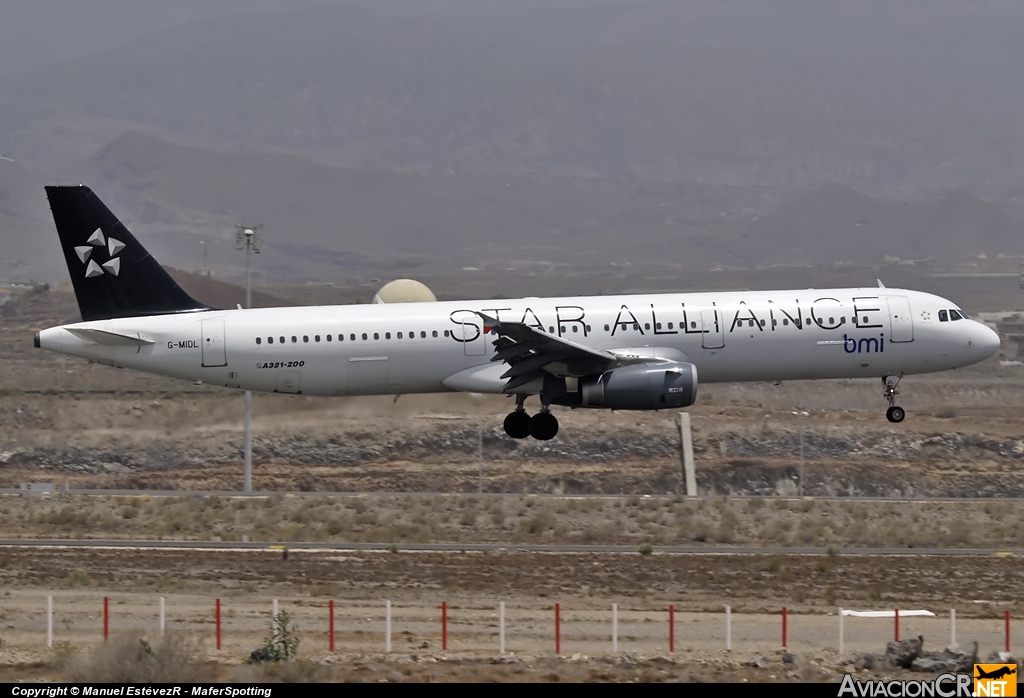 G-MIDL - Airbus A321-231 - BMI British Midland