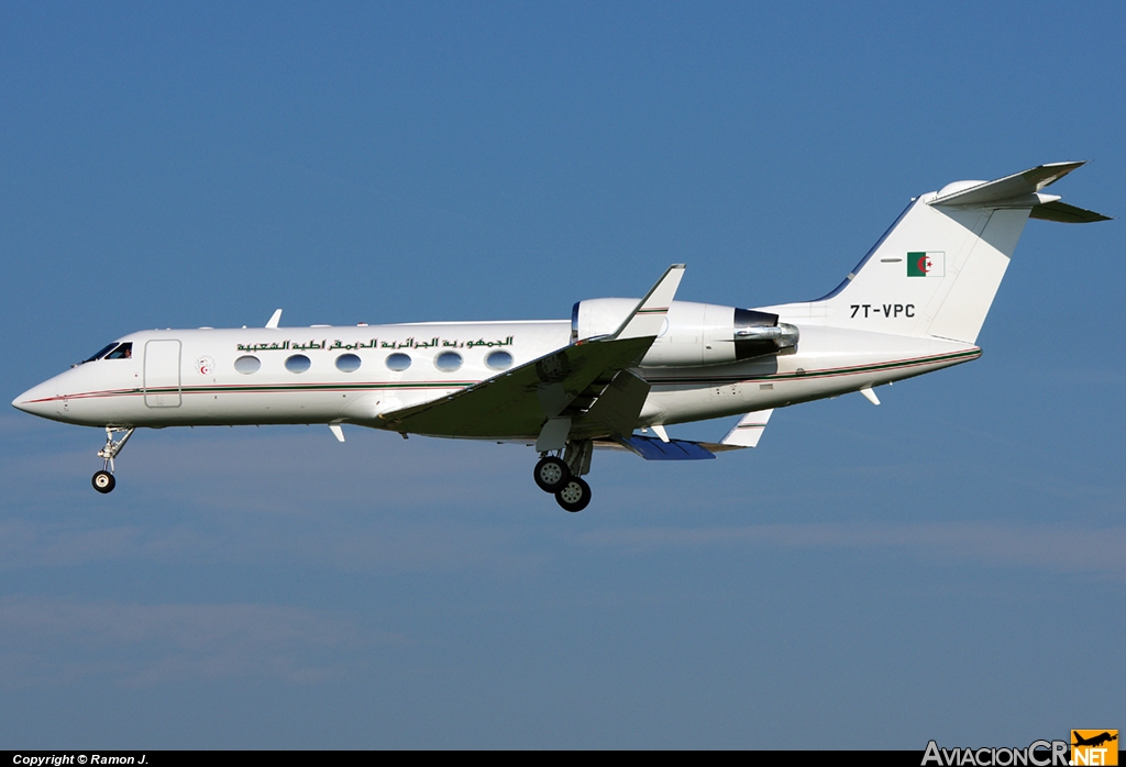 7T-VPC - Gulfstream Aerospace G-IV Gulfstream IV-SP - Gobierno de Algeria