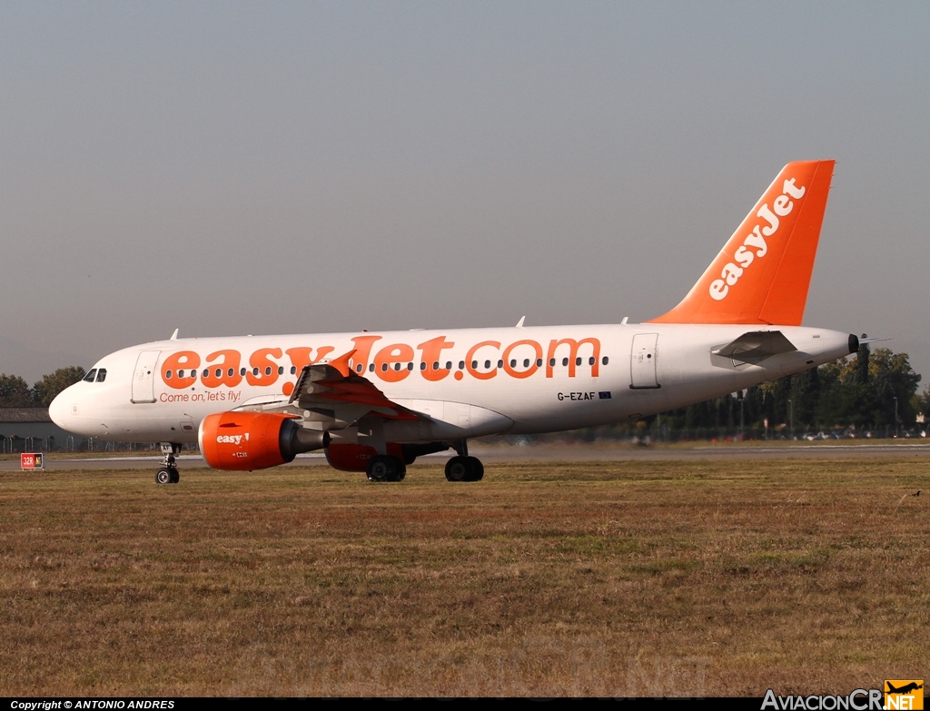 G-EZAF - Airbus A319-111 - EasyJet Airlines