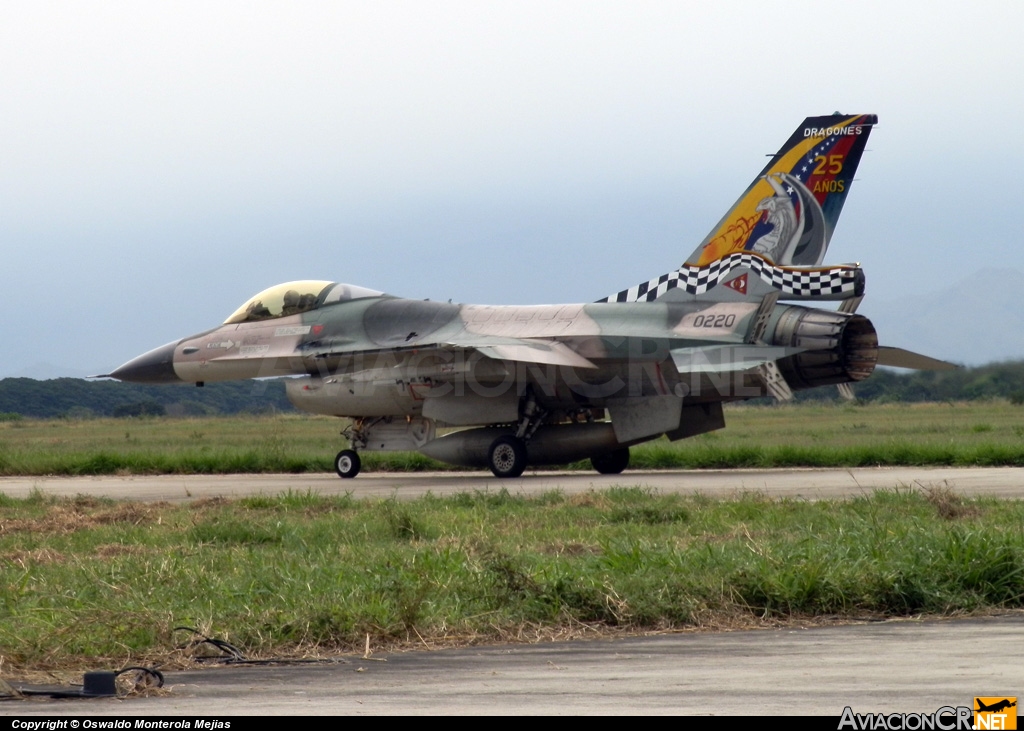 0220 - General Dynamics F-16A Fighting Falcon - Aviacion Militar Bolivariana Venezolana - AMBV