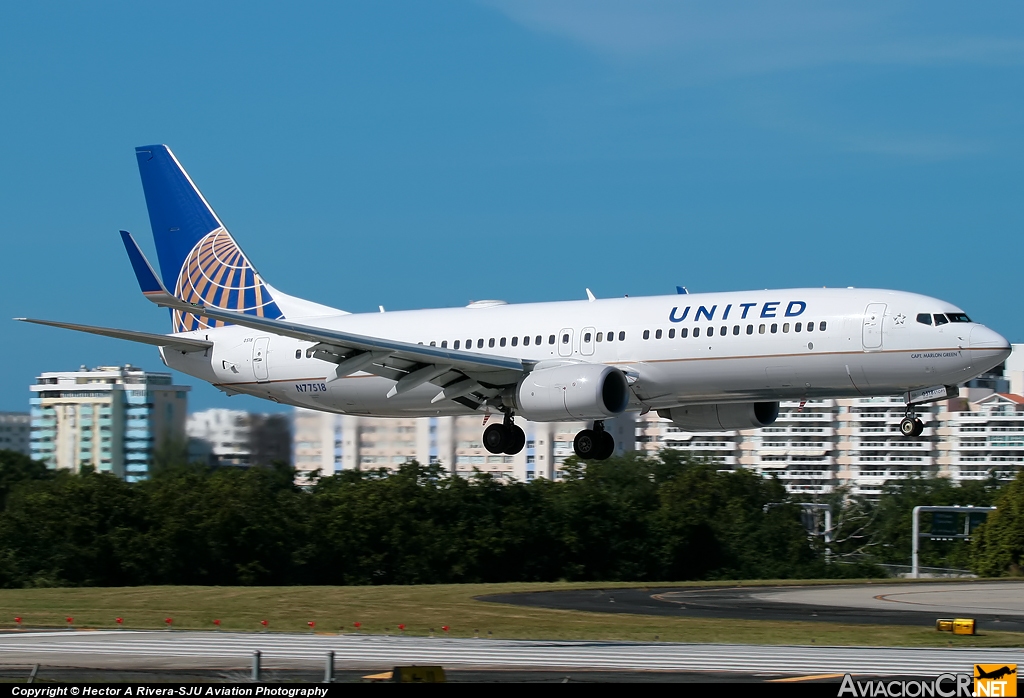 N77518 - Boeing 737-824 - Continental Airlines