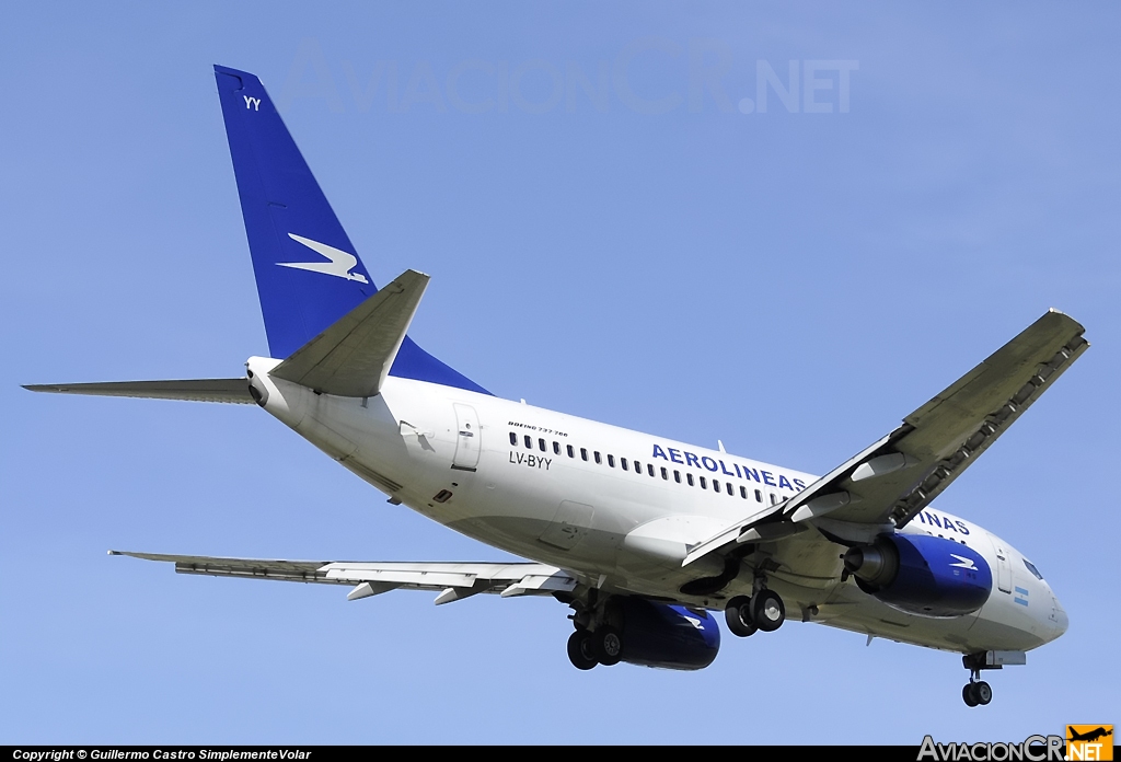 LV-BYY - Boeing 737-7BD - Aerolineas Argentinas