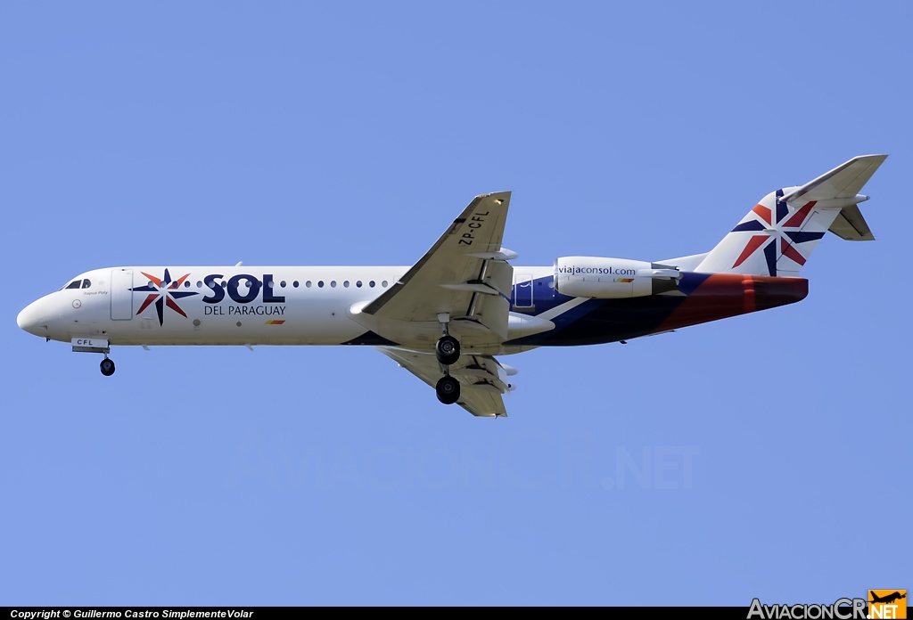 ZP-CFL - Fokker F100 - Sol del Paraguay