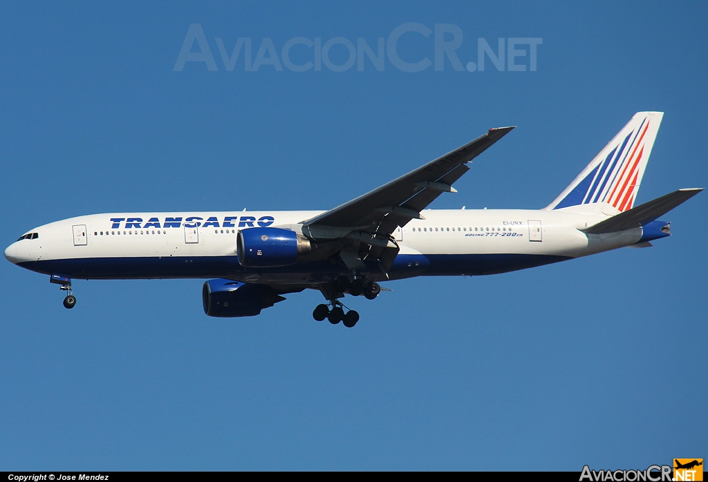 EI-UNX - Boeing 777-222/ER - Transaero Airlines