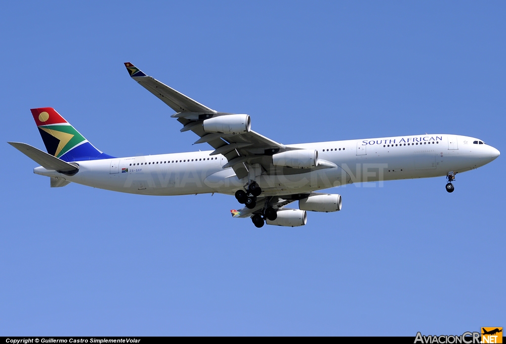 ZS-SXF - Airbus A340-313 - South African Airlines