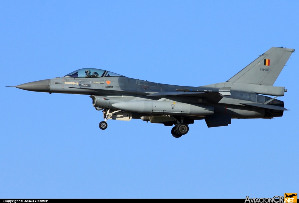 FA-118 - General Dynamics F-16AM Fighting Falcon - Fuerza Aerea Belga