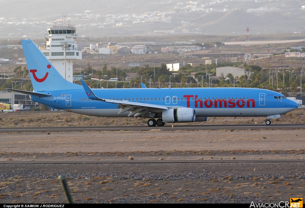 G-FDZZ - Boeing 737-8K5 - Thomson Airways