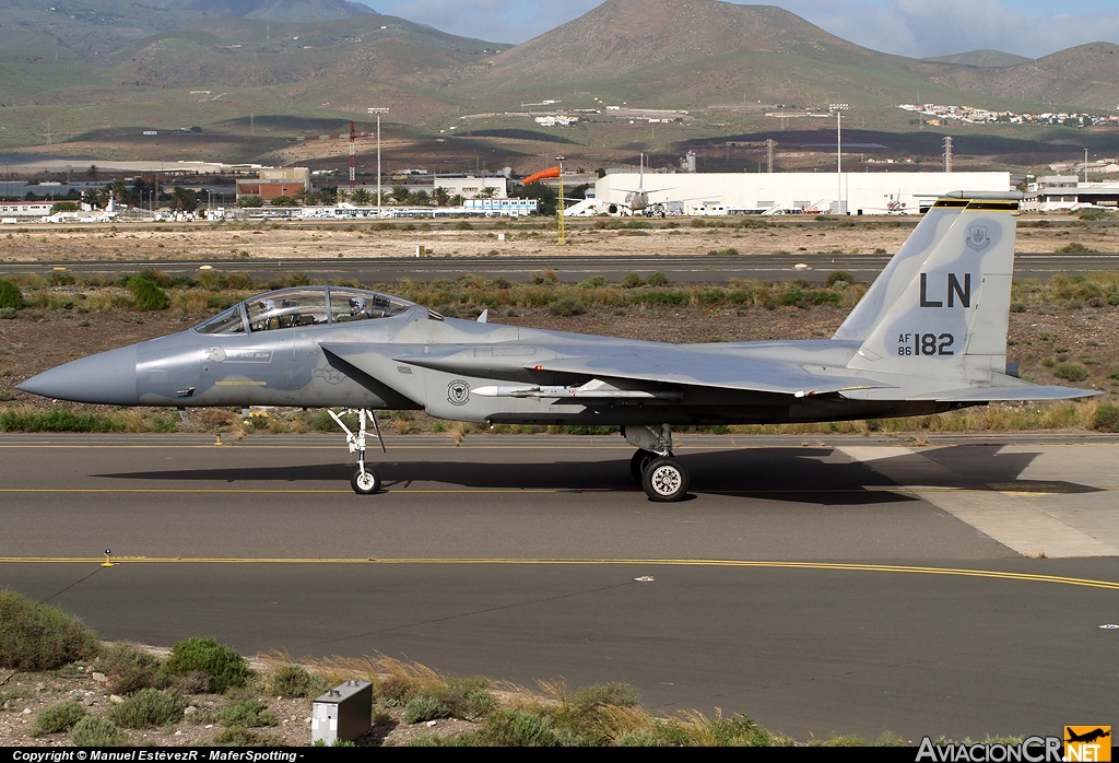 86-0182 - McDonnell Douglas F-15D Eagle - USAF - Fuerza Aerea de EE.UU