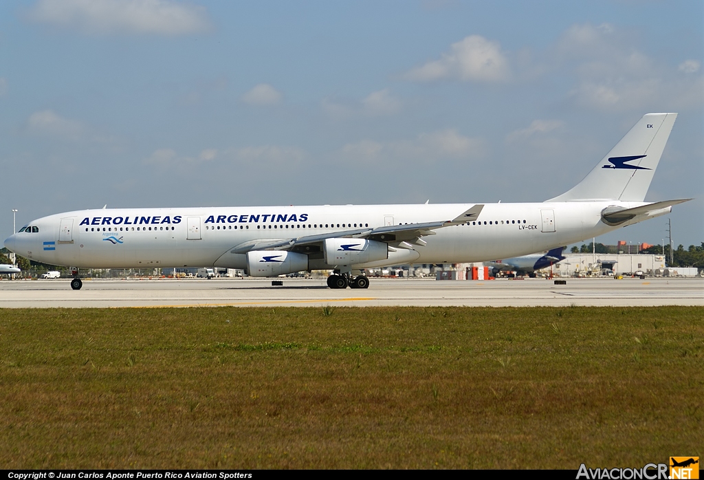 LV-CEK - Airbus A340-312 - Aerolineas Argentinas