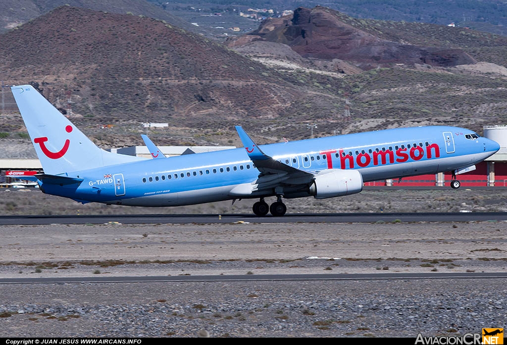 G.TAWD - Boeing 737-8K5 - Thomson Airways