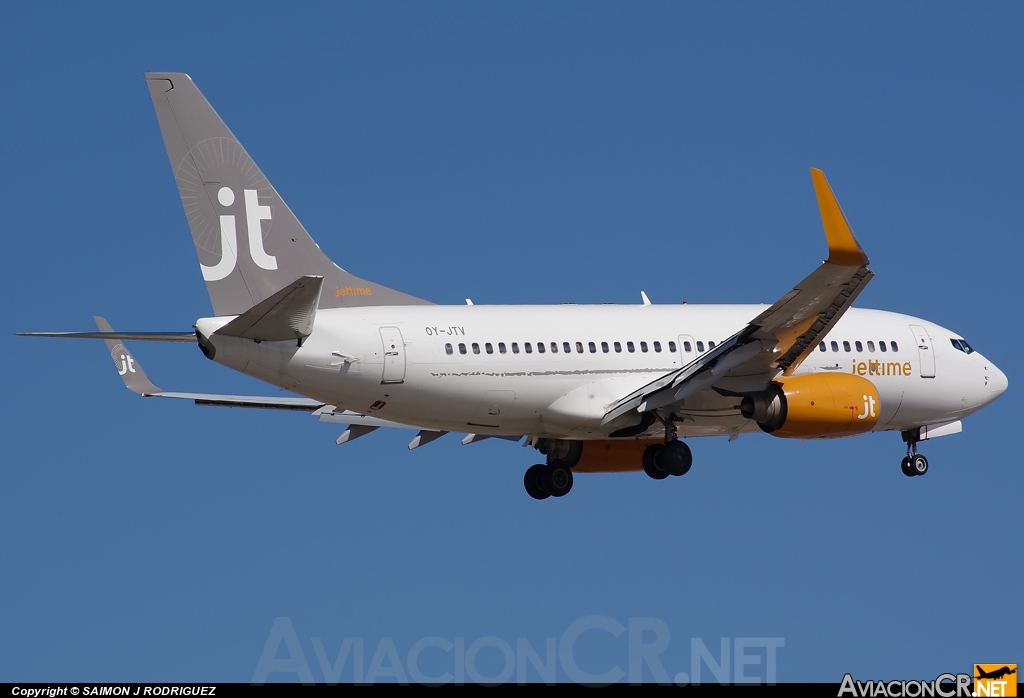 OY-JTV - Boeing 737-7L9 - Jettime