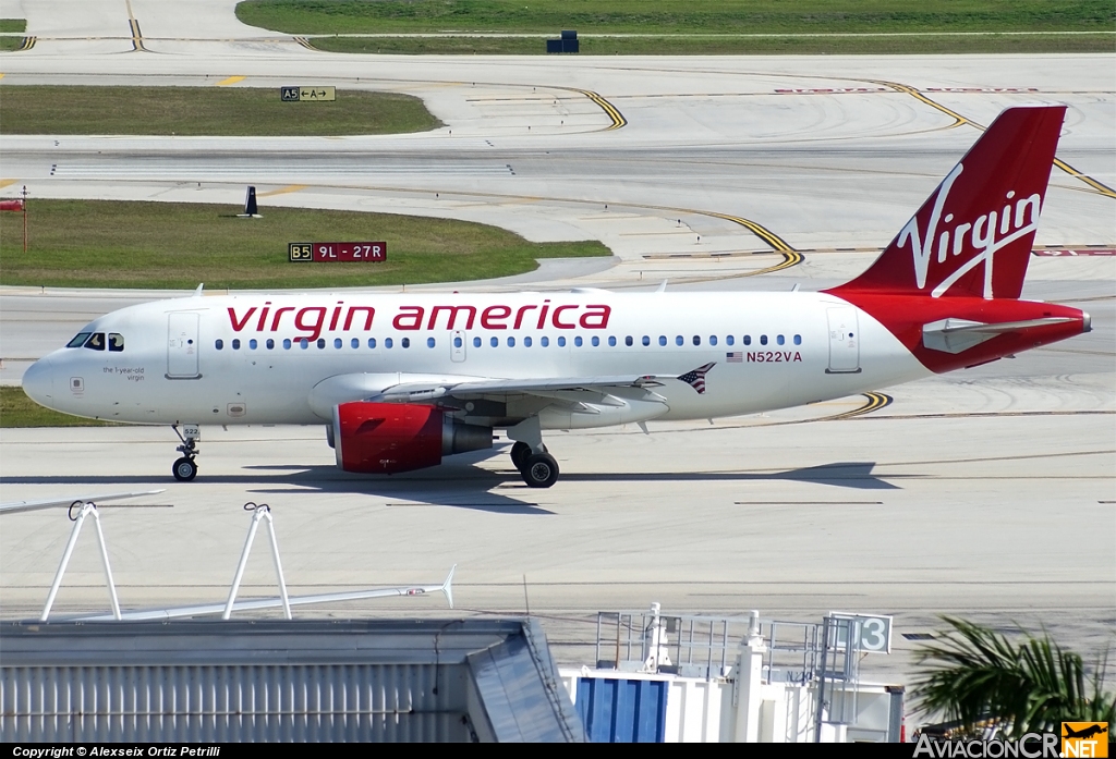 N522VA - Airbus A319-112 - Virgin America