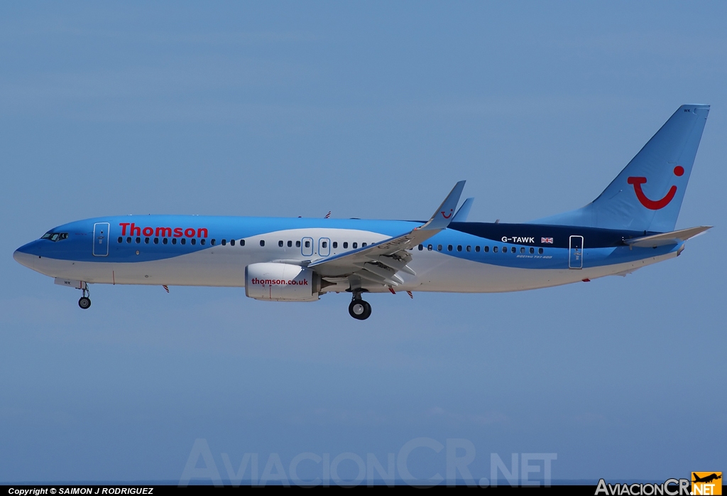 G-TAWK - Boeing 737-8K5 - Thomson Airways