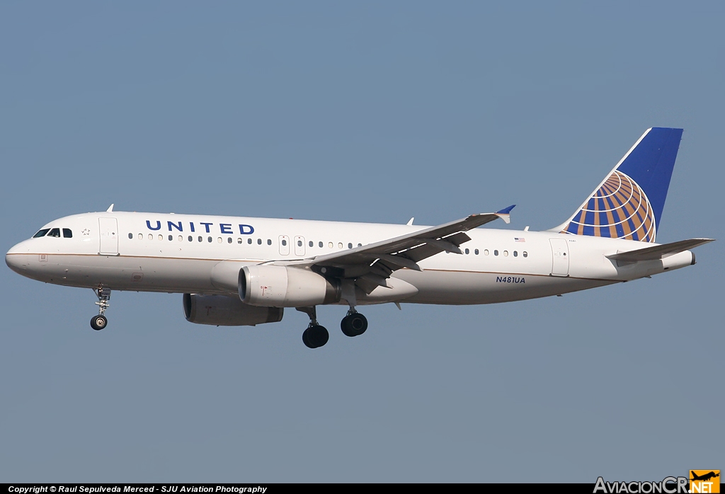 N481UA - Airbus A320-232 - United Airlines