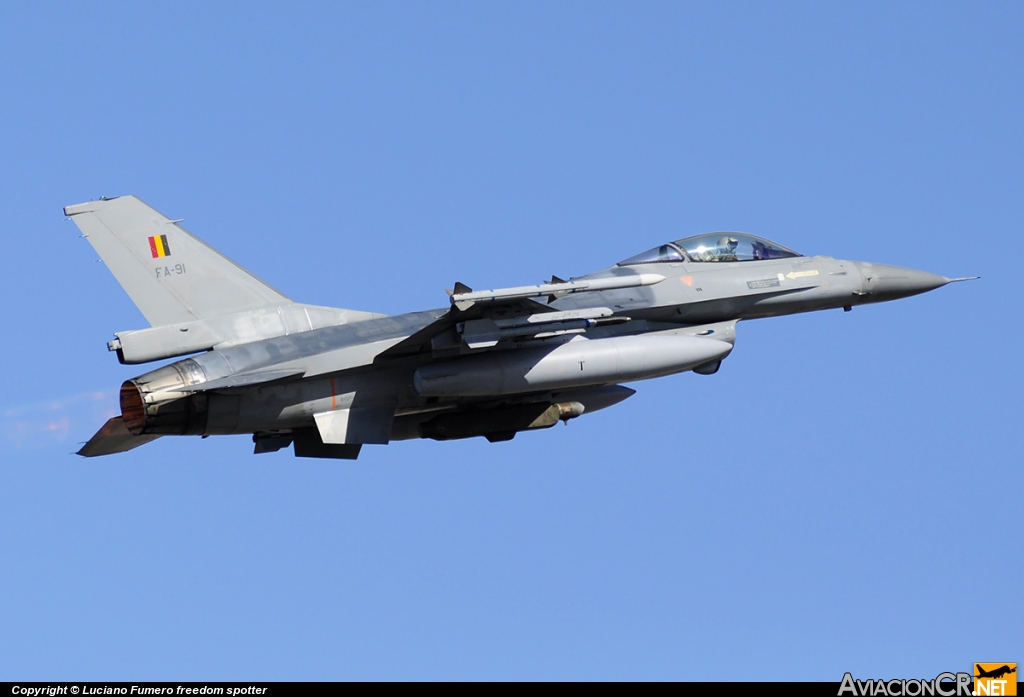 FA-91 - General Dynamics F-16AM Fighting Falcon - Bélgica - Fuerza Aérea