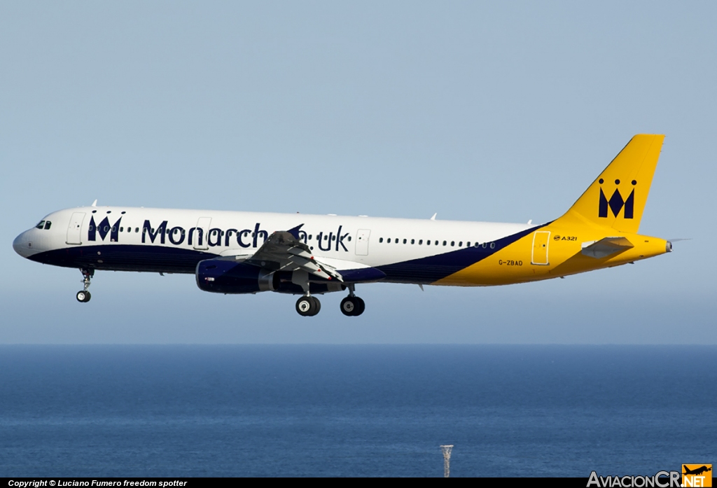 G-ZBAD - Airbus A321-231 - Monarch Airlines