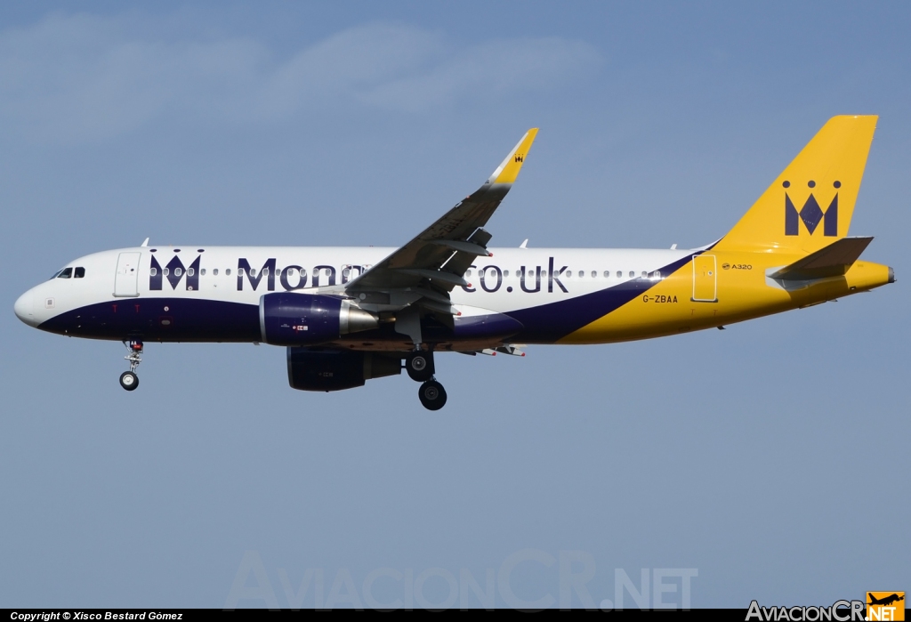 G-ZBAA - Airbus A320-214 - Monarch Airlines
